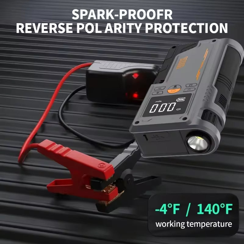 PJStarters - Portable Jump Starter - (4-in-1) 12V - 20000mAh