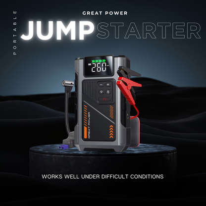 “4-in-1 Portable Jump Starter - Start Dead Cars in Seconds”