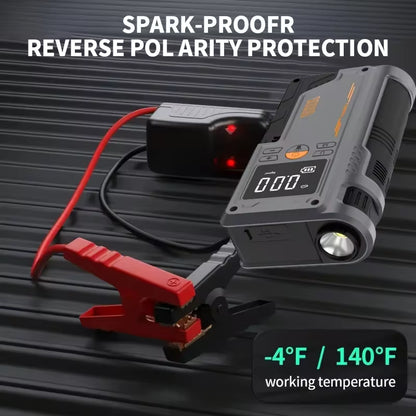 PJStarters - Portable Jump Starter -  (4-in-1) 12V - 20000mAh