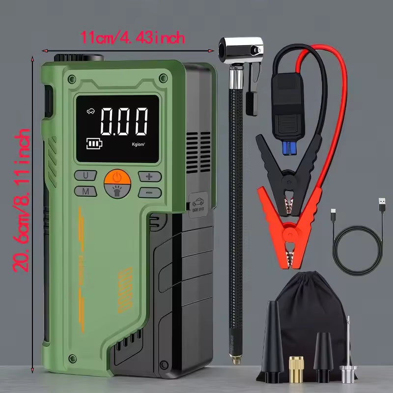 PJStarters - Portable Jump Starter -  (4-in-1) 12V - 20000mAh