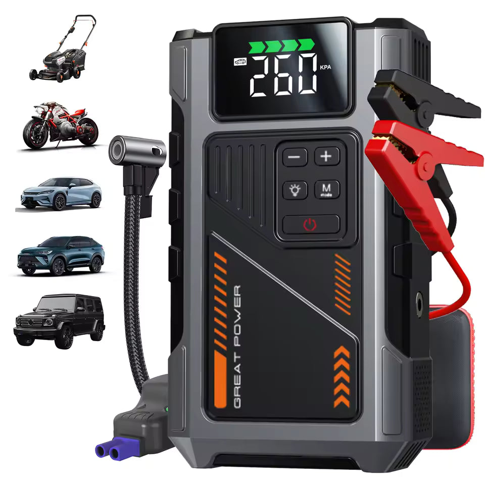 PJStarter - Portable Jump Starter - (4-in-1) 12V