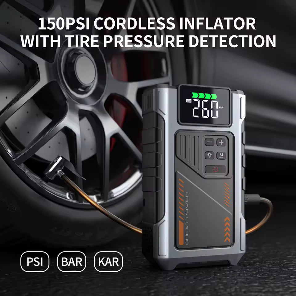 PJStarter - Portable Jump Starter - (4-in-1) 12V